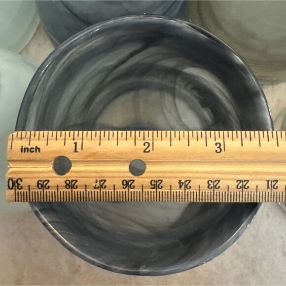 6 Hand Blown Recycled Art Glass Tumblers Swirl Ecoglass Marblized Glasses - Picture 9 of 9